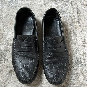 COPY - Preowned mens logo Gucci loafers
